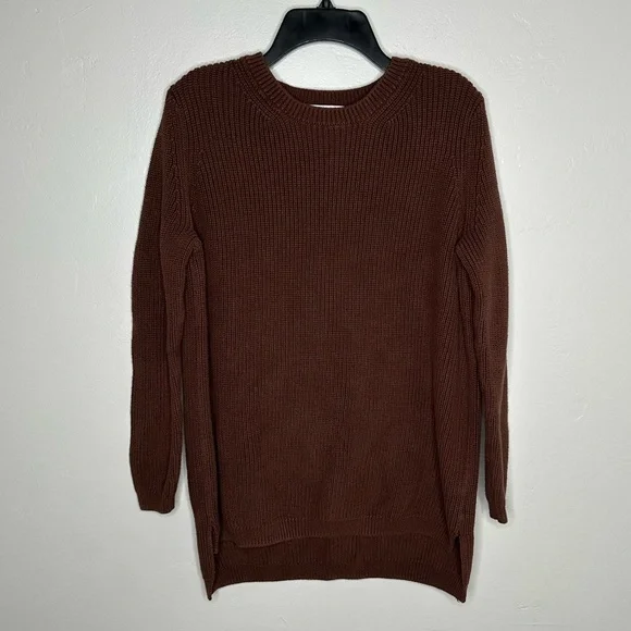 525 America Chocolate Brown Crew Neck Sweater - Picture 2 of 7